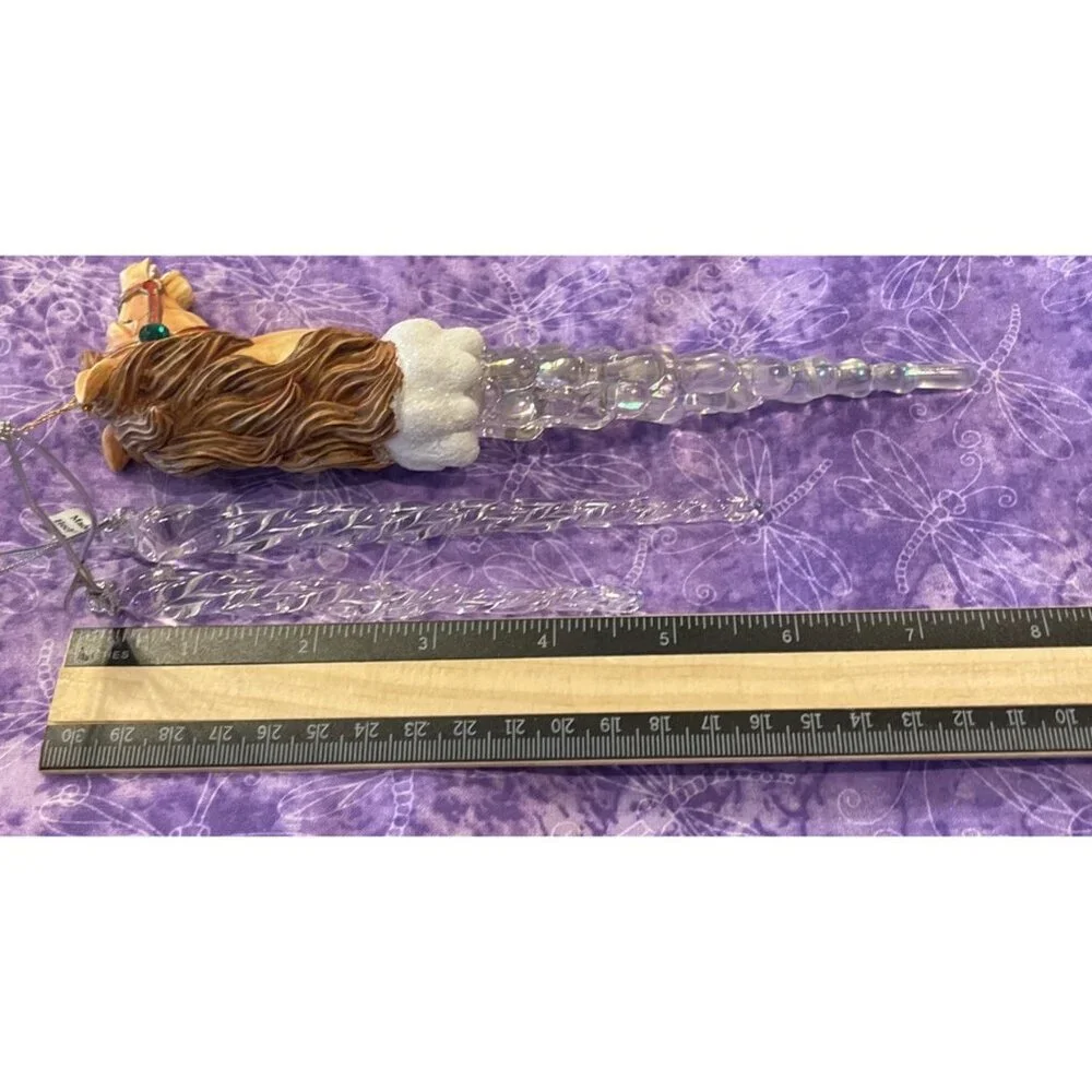 Horse Icicle Icicles Christmas‎ Holiday Lot Of 3 Ornaments Vintage